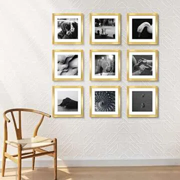 LaVie Home Gold Gallery Wall Frame Set - 12x12 Stylish Decor
