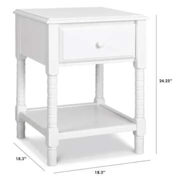 DaVinci Jenny Lind Nightstand in White for Kids Room