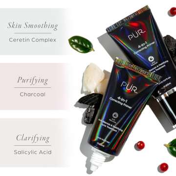 PUR Beauty 4-in-1 Correcting Primer, Anti-Blemish & Mattifying Treatment - Primer for Face Before Makeup - Primer Face Makeup for Women - Crease-Free & Matte-Finish Make Up Hydrating Primer - 1 Fl Oz