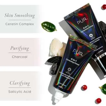 PUR Beauty 4-in-1 Correcting Primer, Anti-Blemish & Mattifying Treatment - Primer for Face Before Makeup - Primer Face Makeup for Women - Crease-Free & Matte-Finish Make Up Hydrating Primer - 1 Fl Oz
