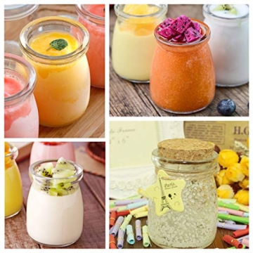 KAMOTA 40 Pack 4 oz Glass Yogurt Jars For Jam and Honey
