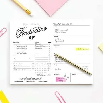 Bliss Collections Productive AF Weekly Planner – 50 Sheets