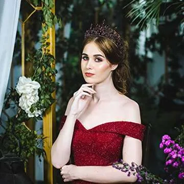 DOYOU Purple Gothic Crown for Pageants and Weddings