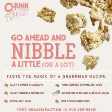 Chunk Nibbles Sweet and Salty Snacks | Strawberry Flavor Snack Mix Individual Packs | Sweet Treats for Kids and Adults | 4.25oz | 3 Resealable Packs