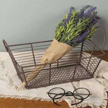 Primitives by Kathy 103183 Rustic Wire Basket, Small