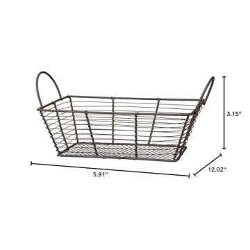 Primitives by Kathy 103183 Rustic Wire Basket, Small
