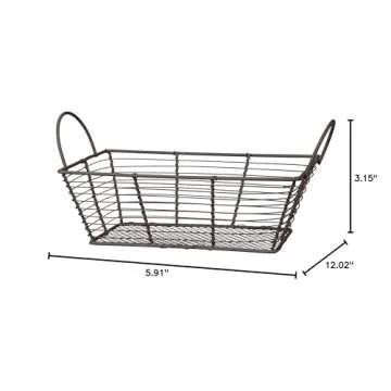 Primitives by Kathy 103183 Rustic Wire Basket, Small