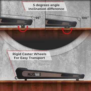 NLX Y8000 Treadmill - Under-Desk Treadmill Perfect for Home or Office Use, Walking or Running Treadmill with Adjustable Incline, 260 lbs Max User Capacity - by NLX Brand
