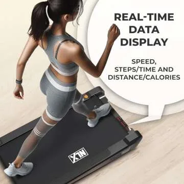 NLX Y8000 Treadmill - Under-Desk Treadmill Perfect for Home or Office Use, Walking or Running Treadmill with Adjustable Incline, 260 lbs Max User Capacity - by NLX Brand
