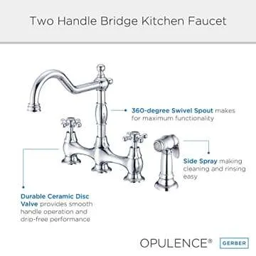 Gerber D404457 Kitchen Faucet, Chrome