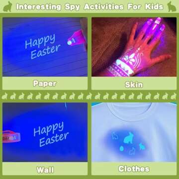 32 Pack Invisible Ink Pens with UV Light for Kids
