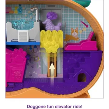 Polly Pocket Corgi Cuddles Compact with 2 Dolls & More