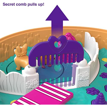 Polly Pocket Corgi Cuddles Compact with 2 Dolls & More