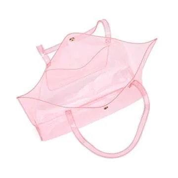 Dreubea Women's Stylish Clear Tote Bag - Big Capacity