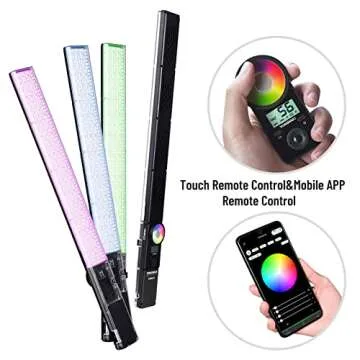 YONGNUO YN360 III YN360III Upgraded LED Video Light, 3200K-5600K Bi-Color Handheld Photography Ice Light, RGB Full Color Touch Pad Adjustable, App Support, 2.4G Remote Control, CRI95+