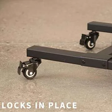 VIVO Mobile TV Cart for 13 to 50 inch Screens up to 44 lbs, LCD LED OLED 4K Smart Flat, Curved Monitor Panels, Rolling Stand, DVD Shelf, Wheels, Max VESA 200x200, Black, STAND-TV07W-S