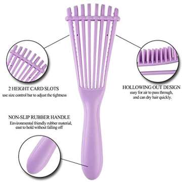 Messen Purple Detangling Brush for Textured Hair Care