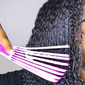 Messen Purple Detangling Brush for Textured Hair Care