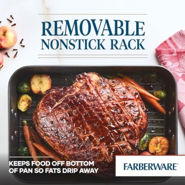 Farberware Nonstick Roaster with Rack - 11" x 15"