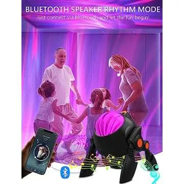 GDNZDUTS Star Projector - Northern Galaxy Light Aurora Projector with Music Speaker - LED Night Light Projector with White Noise - Galaxy Projector with Remote for Bedroom, Kids, Adults, Room Decor