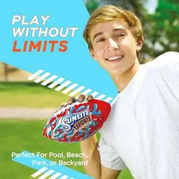 Sunlite Sports Waterproof Football, Outdoor Play, for Pool Beach Lake Park Water Toy, for Kids Children Teens Adults, Family Fun…