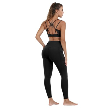 CHRLEISURE Leggings with Pockets for Women, High Waisted Tummy Control Workout Yoga Pants(3Packs 3Black, XS)