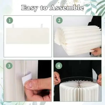 Tacsal 4Pcs Foldable Cylinder Stands for Party with Acrylic Disc, Round Columns Pedestal Display Stands, 39.4/31.5/23.6/15.7In White Cylinder Wedding Centerpiece Cardboard Roman Pillar for Birthday Party Wedding Decoration