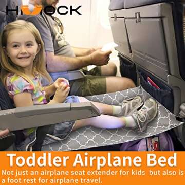 Airplane Footrest for Kids,Toddler Airplane Seat Extender for Kids,Baby Travel Essentials for Flying...