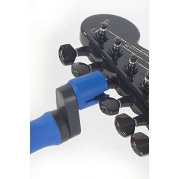 MusicNomad MN221 GRIP Guitar String Peg Winder, Rubber Lined & Dual Bearing