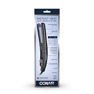 Conair Instant Heat Ceramic Flat Iron for Sleek Styles