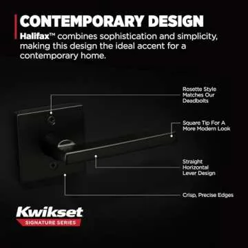 Kwikset Halifax Dummy Door Handle - Stylish Interior Levers