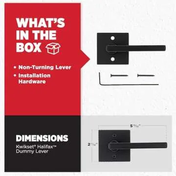 Kwikset Halifax Dummy Door Handle - Stylish Interior Levers