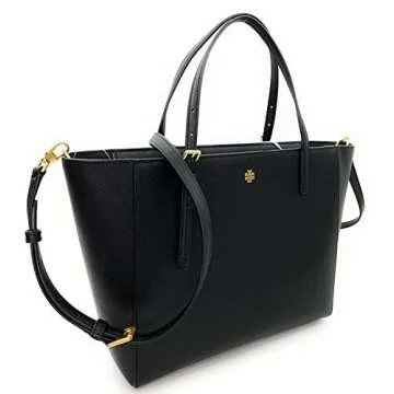 Tory Burch Emerson Leather Women's Tote - Elegant and Versatile Black Handbag