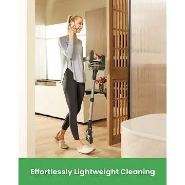 VAOTIDY V9 Cordless Vacuum Cleaner, 45Mins Runtime, 30000Pa Powerful Suction with Brushless Motor, Detachable Battery, 6-in-1 Lightweight Stick Vacuum for Home Hard Floors Carpets Pet Hair(Black)