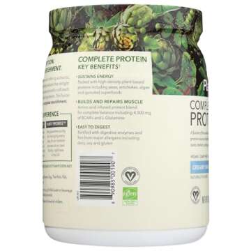 PlantFusion Complete Vegan Protein Powder - Plant Based Protein Powder With BCAAs, Digestive Enzymes and Pea Protein - Keto, Gluten Free, Soy Free, Non-Dairy, No Sugar, Non-GMO - Vanilla Bean 1 lb