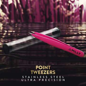 Precision By MILLY Pointed Tweezers – High Carbon Stainless Steel