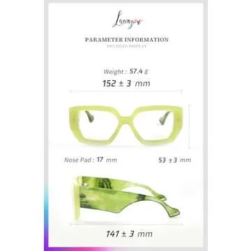 Stylish Laemzinv Oversized Blue Light Glasses for Women