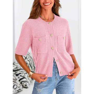 PRETTYGARDEN Light Pink Cardigan - Stylish Comfort Awaits