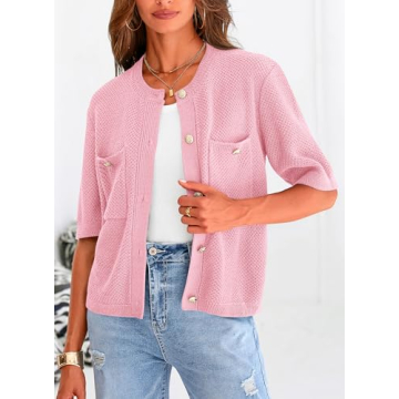 PRETTYGARDEN Light Pink Cardigan - Stylish Comfort Awaits