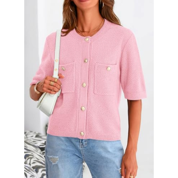 PRETTYGARDEN Light Pink Cardigan - Stylish Comfort Awaits