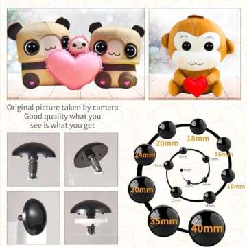 Vanblue 40pcs 20mm Upgraded Safety Eyes for Crocheting Amigurumi Eyes for Crochet Animals with Washers Craft Eyes Doll Eyes Stuffed Animal Eyes Gift for Crochet Lovers Halloween Decorations