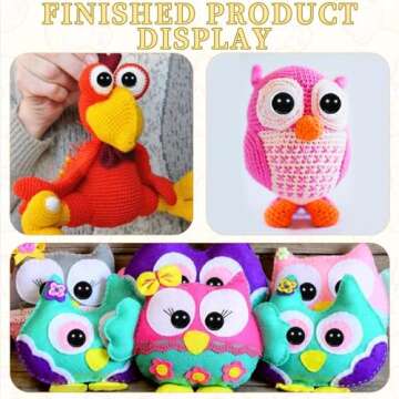 Vanblue 40pcs 20mm Upgraded Safety Eyes for Crocheting Amigurumi Eyes for Crochet Animals with Washers Craft Eyes Doll Eyes Stuffed Animal Eyes Gift for Crochet Lovers Halloween Decorations