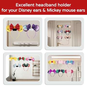 Diamerd Hat Hooks for Wall, Headband Holder Adhesive No Drilling Hat Racks Organizer for Door Closet, White, 14-Pack