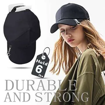 Diamerd Hat Hooks for Wall, Headband Holder Adhesive No Drilling Hat Racks Organizer for Door Closet, White, 14-Pack