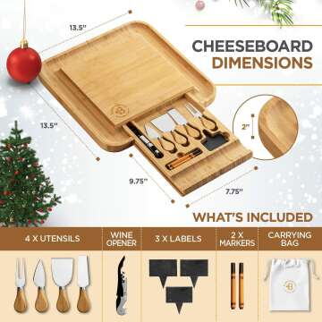 Premium Cheese Board and Knife Set - Entertain in Style