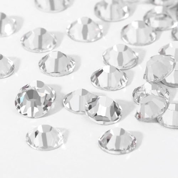 Novani Crystal Rhinestones, Flatback Loose Gemstones 1440pcs Glass Rhinestones for Clothes Shoes Cra...
