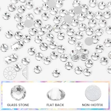 Novani Crystal Rhinestones for Crafts Sparkling Flatbacks