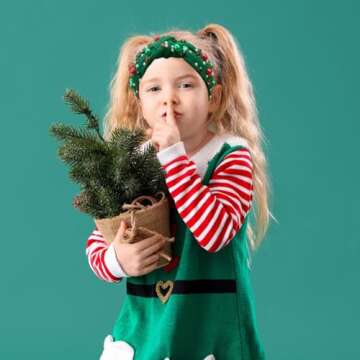 Stylish Mdscve Christmas Headband for Women with Rhinestones and Pearls