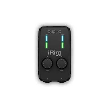 IK Multimedia iRig Pro Duo I/O USB audio interface, TRS balanced & headphones outputs, audio mixer t...