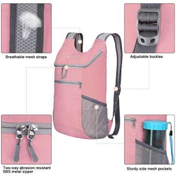 G4Free Lightweight Packable Hiking Backpack for Men Women Small Hiking Daypacks Foldable Shoulder Pack Casual Outdoor Bag 11L